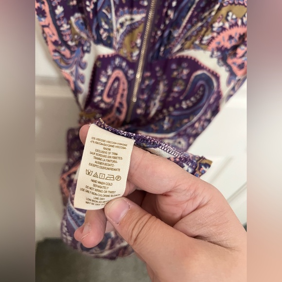 Free People Purple Paisley Sleeveless Dress - Picture 7 of 7